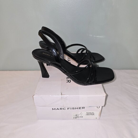 Marc Fisher mf Nalina Heeled Sandal in Black, Size 8M - Picture 4 of 9